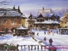 BARTLOMIEJ MICHALOWSKI akwarela Kazimierz  Zima 70 x 50