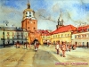JACEK PIOTR JAROSZ Lublin Brama Krakowska40x50 akwarela